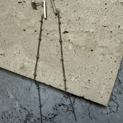 ーDrop Chain pierceー　チェーンピアス　ロングピアス　サージカルステンレス　シルバーアクセサリー 15枚目の画像