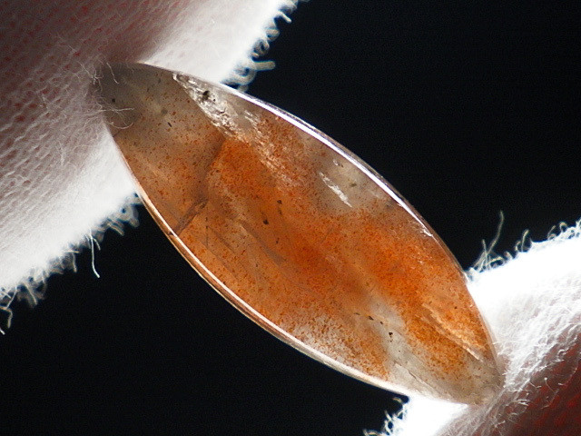 ★レインボーパープルヘイズサンストーン★7.65ct/24.8mm フェルスパー天然石長石マーキーズ裸石ルースカボション