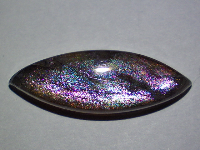 ★レインボーパープルヘイズサンストーン★7.65ct/24.8mm フェルスパー天然石長石マーキーズ裸石ルースカボション