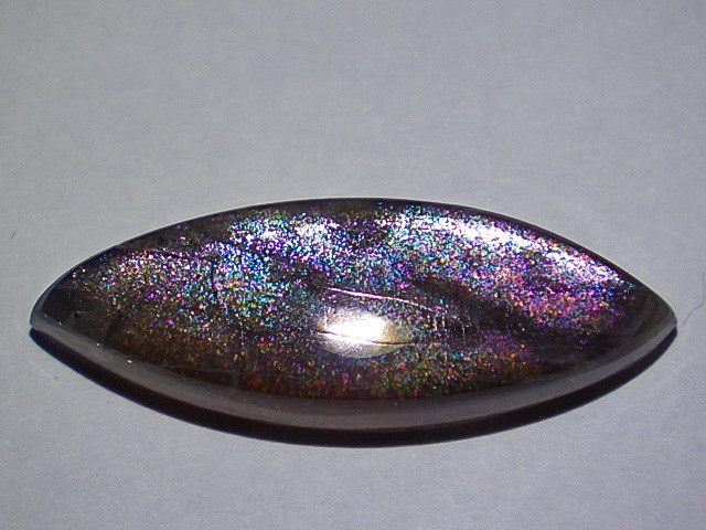 ★レインボーパープルヘイズサンストーン★7.65ct/24.8mm フェルスパー天然石長石マーキーズ裸石ルースカボション