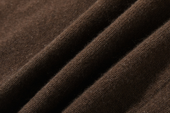 柔軟溫暖，適合各種體型。犛牛絨和美利奴羊毛長款開襟衫，棕色，251203-1 第10張的照片