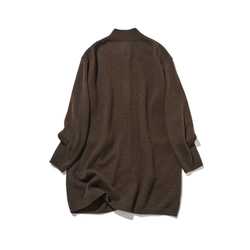 柔軟溫暖，適合各種體型。犛牛絨和美利奴羊毛長款開襟衫，棕色，251203-1 第7張的照片