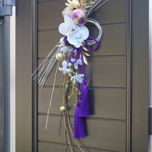 2026年度和風しめ縄飾り 正月2026】しめ縄飾り2026 ～水引飾り紫～ お正月飾り 繁栄を願って