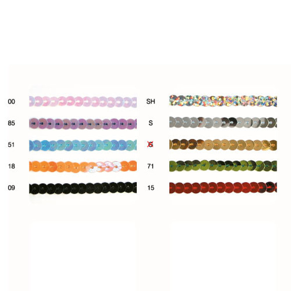 スパンコールブレード BEL-0552　カラー選択　1mより　 9枚目の画像