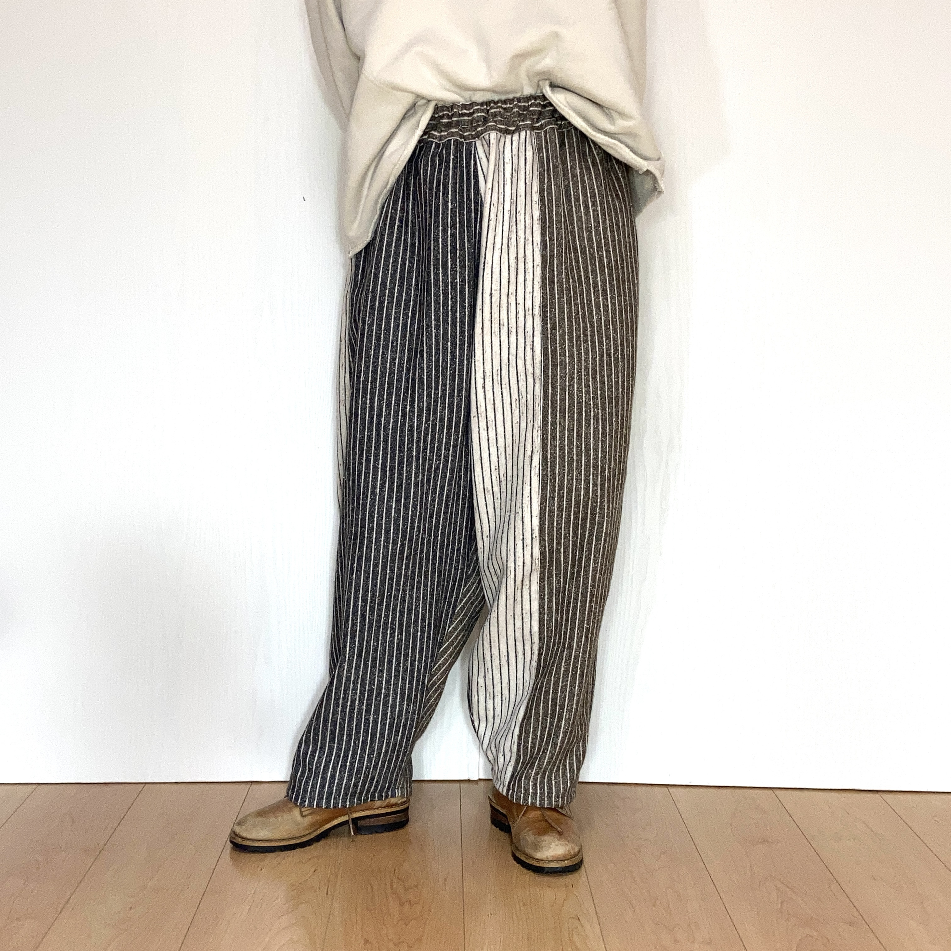 ジャズネップストライプのゆったりパンツby花織［Y2551］