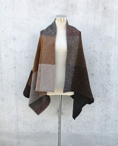 唯一無二　七変化着回し可能　マス見本生地　ストールカーディガン　マフラー　巻きスカート１枚限定