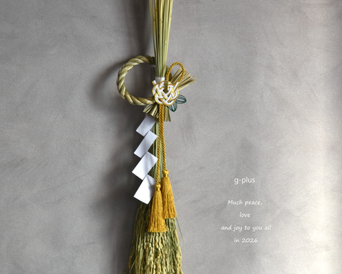 翌日発送 ラスト1点‼︎】天然素材 お正月飾り 椿の水引(ゴールド) 稲穂