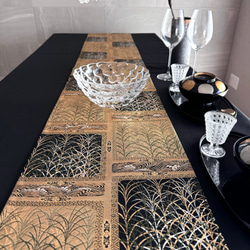 ◼︎C988◼︎高級袋帯 シルバー テーブルランナー(〜260cm) その他