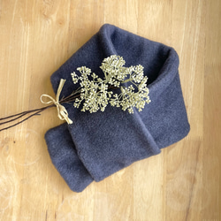 【新色】「シンプルが良い。」大人の上質&暖かフリース コンパクトマフラー(NAVY) 3枚目の画像