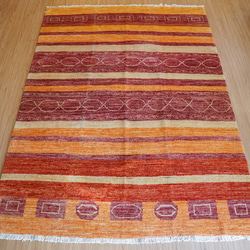 122×77cm【アフガニスタンガズニウール手織り絨毯】手織りギャッベ