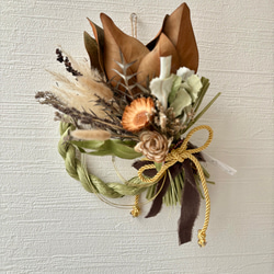 新作☆ドライフラワー壁掛けアレンジメント ドライフラワー横長