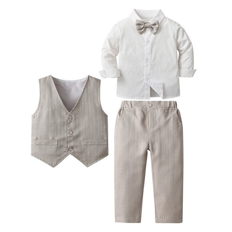 子供服 キッズ フォーマル スーツ ブレザー 男の子 ベビー服 3点セット ベスト シャツ パンツ 卒園式 入園式七五三