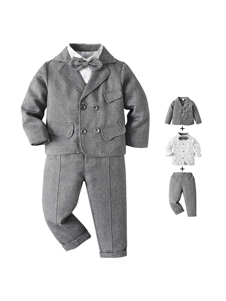 子供服 キッズ フォーマル スーツ ブレザー 男の子 ベビー服 3点セット ベスト シャツ パンツ 卒園式 入園式七五三