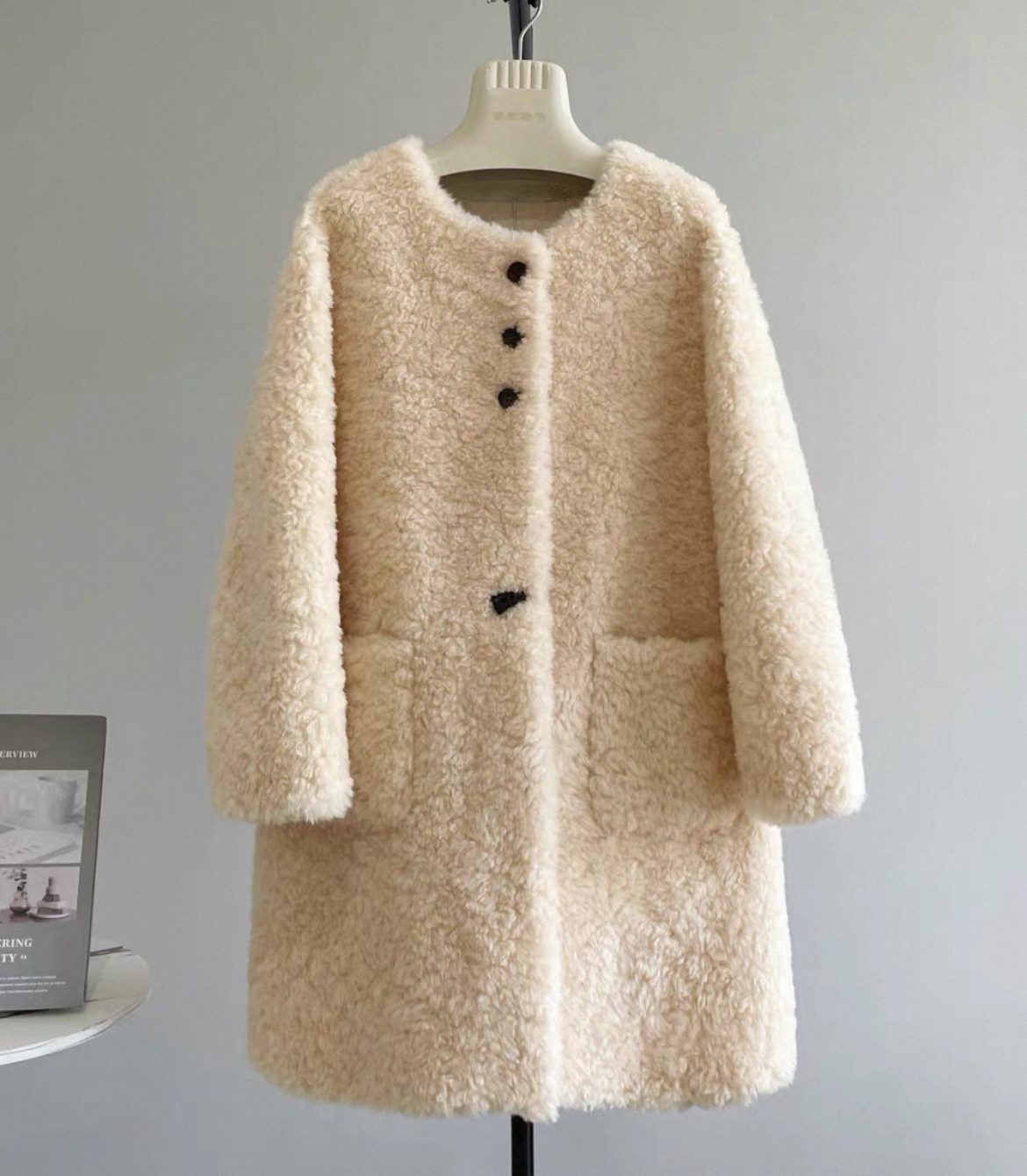 3色 保温力高い大人の羊毛（ウール）コート、防寒対策、保温力高い大人の冬コート、羊毛（ウール）100%、冬支度新作