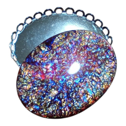 再々‥販～16mm ドラゴンズブレス カボション（マットグリーン） ビーズ