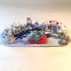 陶器の置き物 陶器のミニ12干支(子〜亥) その他置物 陶芸工房 陶楽