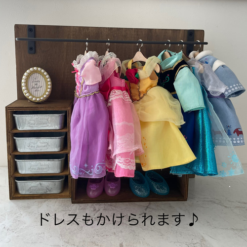 新作✩.*˚ドールサイズ 可愛いクローゼット♡木製ハンガー10cm 10本