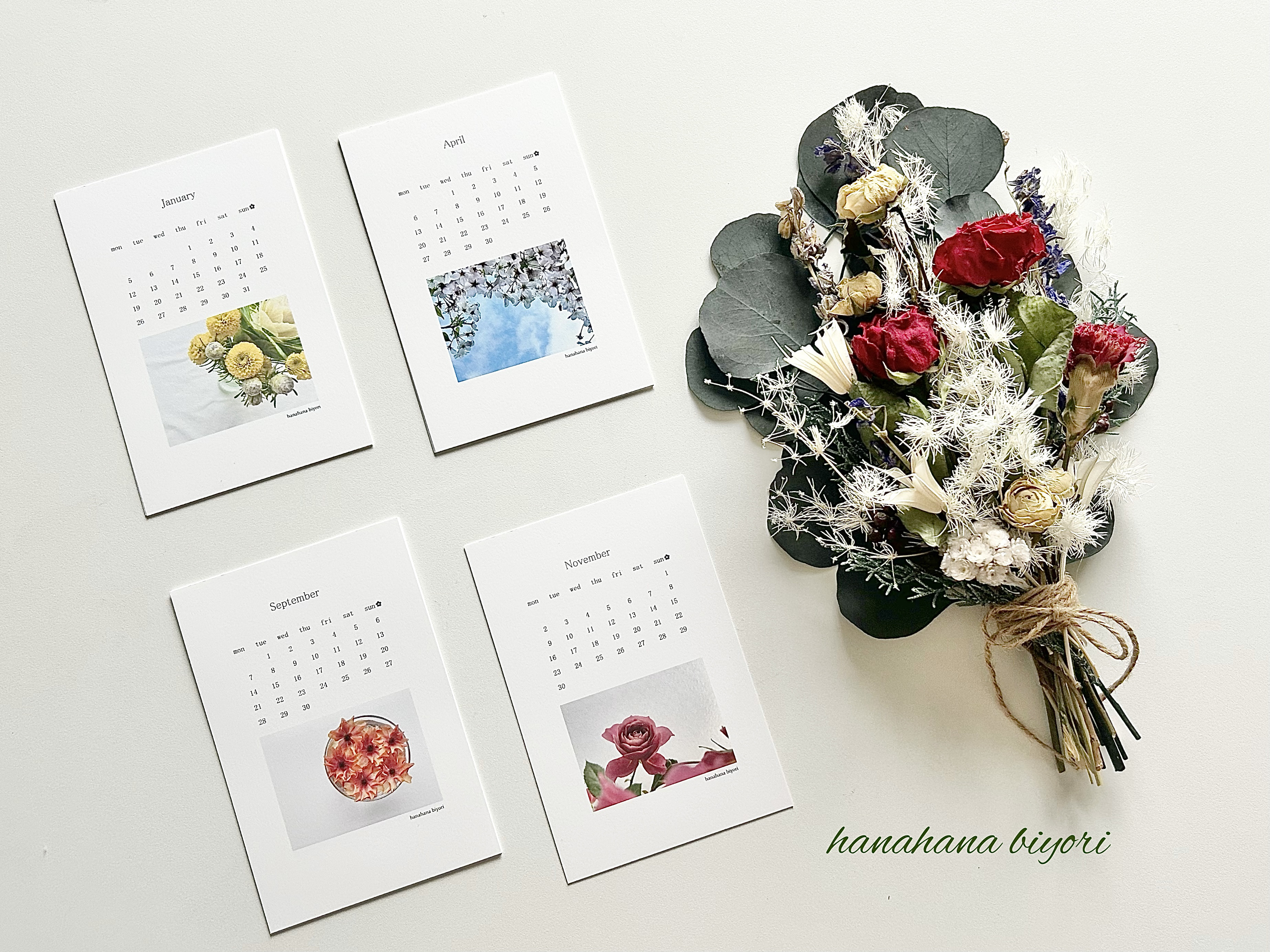 お楽しみセット《送料無料》冬のスワッグと2026年カレンダーのセット