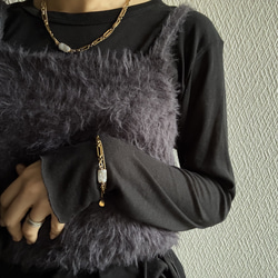 ーUrban Baroque Pearl Braceletー　サージカルステンレス　チェーンブレスレット　ブレスレット 7枚目の画像