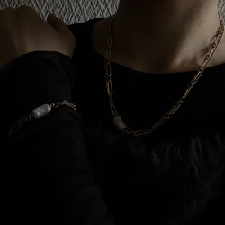 ーUrban Baroque Pearl Braceletー　サージカルステンレス　チェーンブレスレット　ブレスレット 9枚目の画像