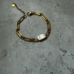 ーUrban Baroque Pearl Braceletー　サージカルステンレス　チェーンブレスレット　ブレスレット 11枚目の画像