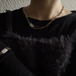 ーUrban Baroque Pearl Braceletー　サージカルステンレス　チェーンブレスレット　ブレスレット 8枚目の画像