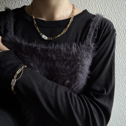 ーUrban Baroque Pearl Braceletー　サージカルステンレス　チェーンブレスレット　ブレスレット 6枚目の画像