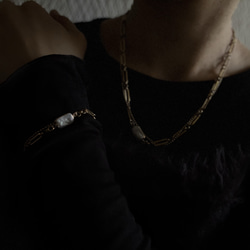 ーUrban Baroque Pearl Braceletー　サージカルステンレス　チェーンブレスレット　ブレスレット 14枚目の画像