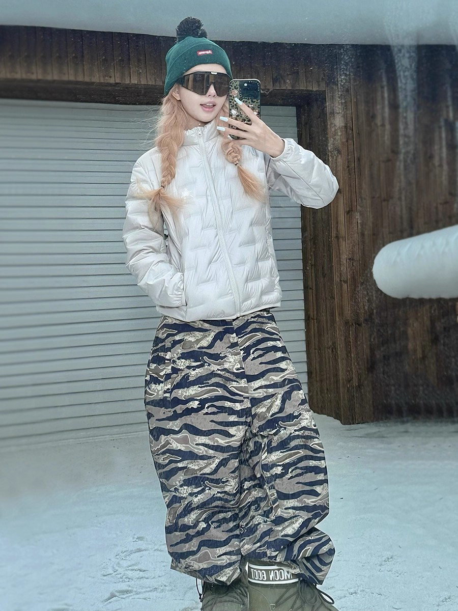 25-26 スノボウェア パンツ 迷彩 緑 ピンク 3L メンズ レディース ズボン SK069