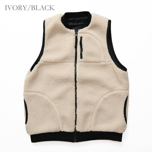 30%OFF】ボア／ナイロン リバーシブルベスト VBJ253445 vent blanc