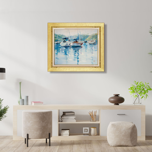夫婦船】油絵原画 F12サイズ 一点物 豪華プレゼント付き 絵画 jacc_net
