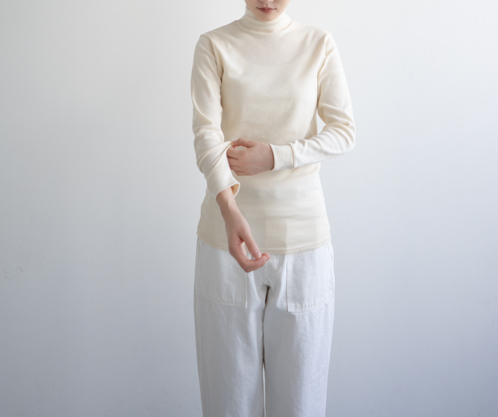 オーガニックコットン/organic cotton/high neck /kinari