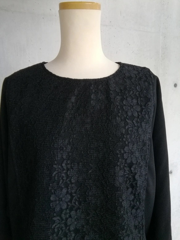 喪服  7L～10L ドルマンレースブラウスとマーメイドスカートのフォーマルスーツ 137700-3