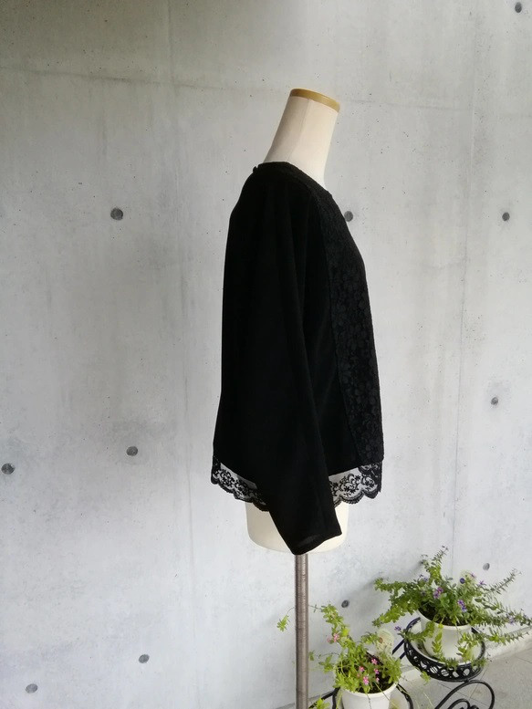 喪服  7L～10L ドルマンレースブラウスとマーメイドスカートのフォーマルスーツ 137700-3