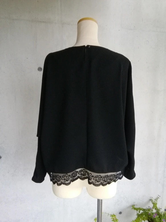 喪服  7L～10L ドルマンレースブラウスとマーメイドスカートのフォーマルスーツ 137700-3