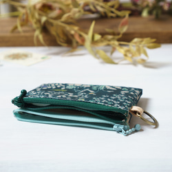 【受注制作】ダブルカードポーチ Yoshie（ヨシエ）　リバティラミネート生地 2枚目の画像