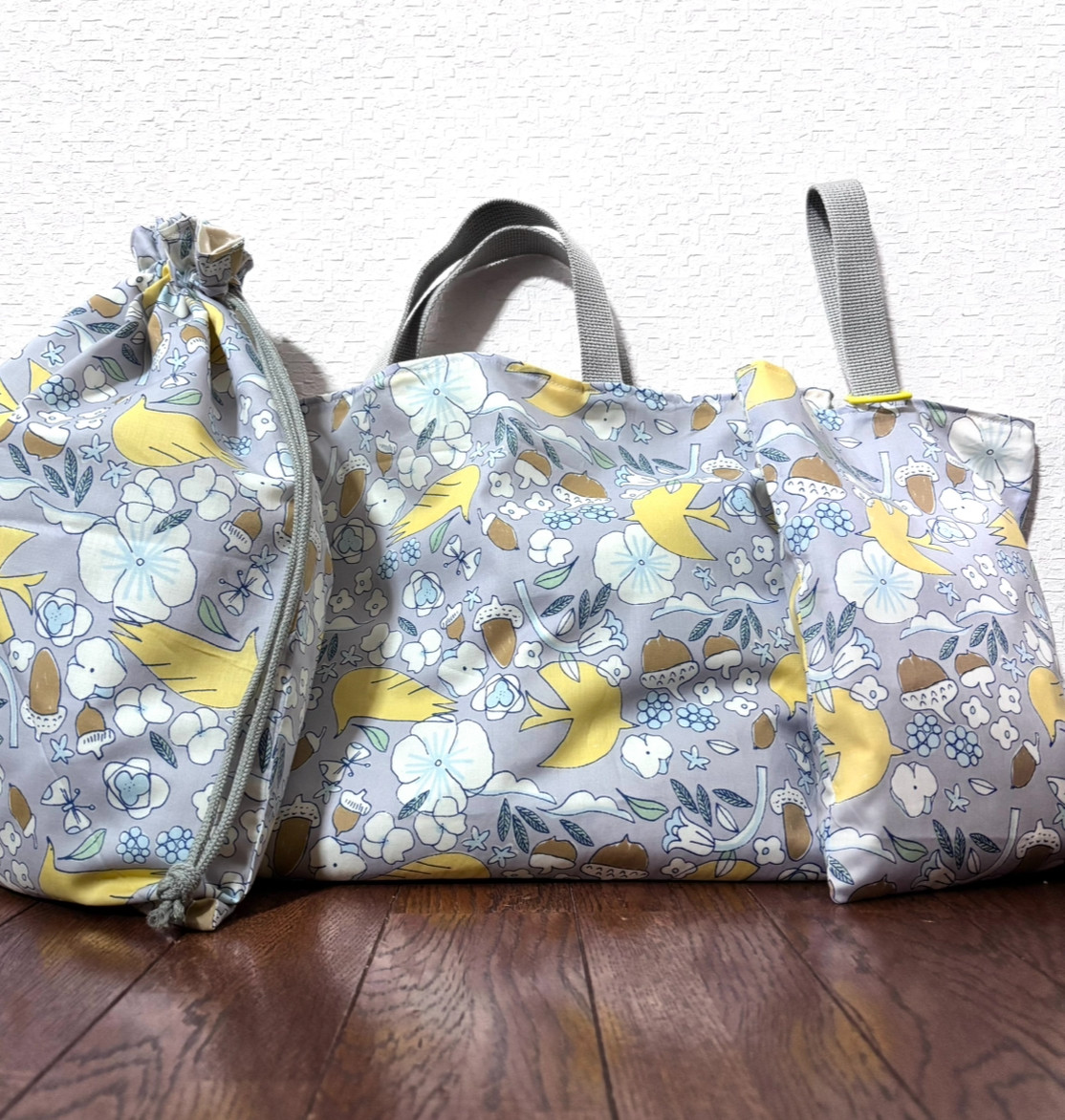 【入園入学】レッスンバッグ、お着替え袋、シューズ袋セット　BG