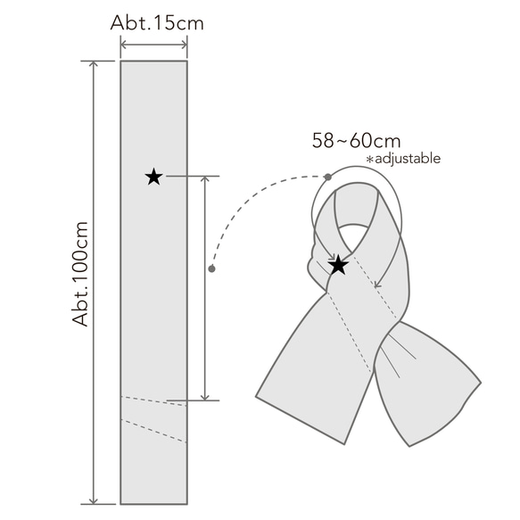 【1点もの】着物 襟巻き ネックウォーマー -絹着物地 紬 深緑に黄色のよろけ縞 & 新毛斯 鉄色 NW707 6枚目の画像