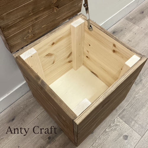 サイズオーダー可】【引取可能】一人用収納ベンチ （天蓋1体型・天蓋