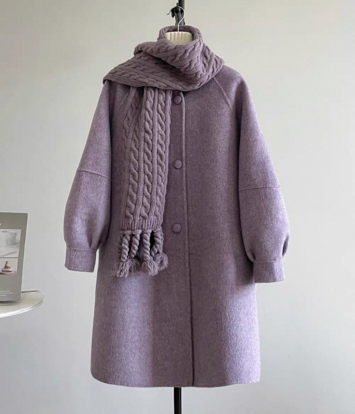 4色 保温力高い大人の羊毛（ウール）コート、防寒対策、保温力高い大人の冬コート、羊毛（ウール）70%、冬支度新作