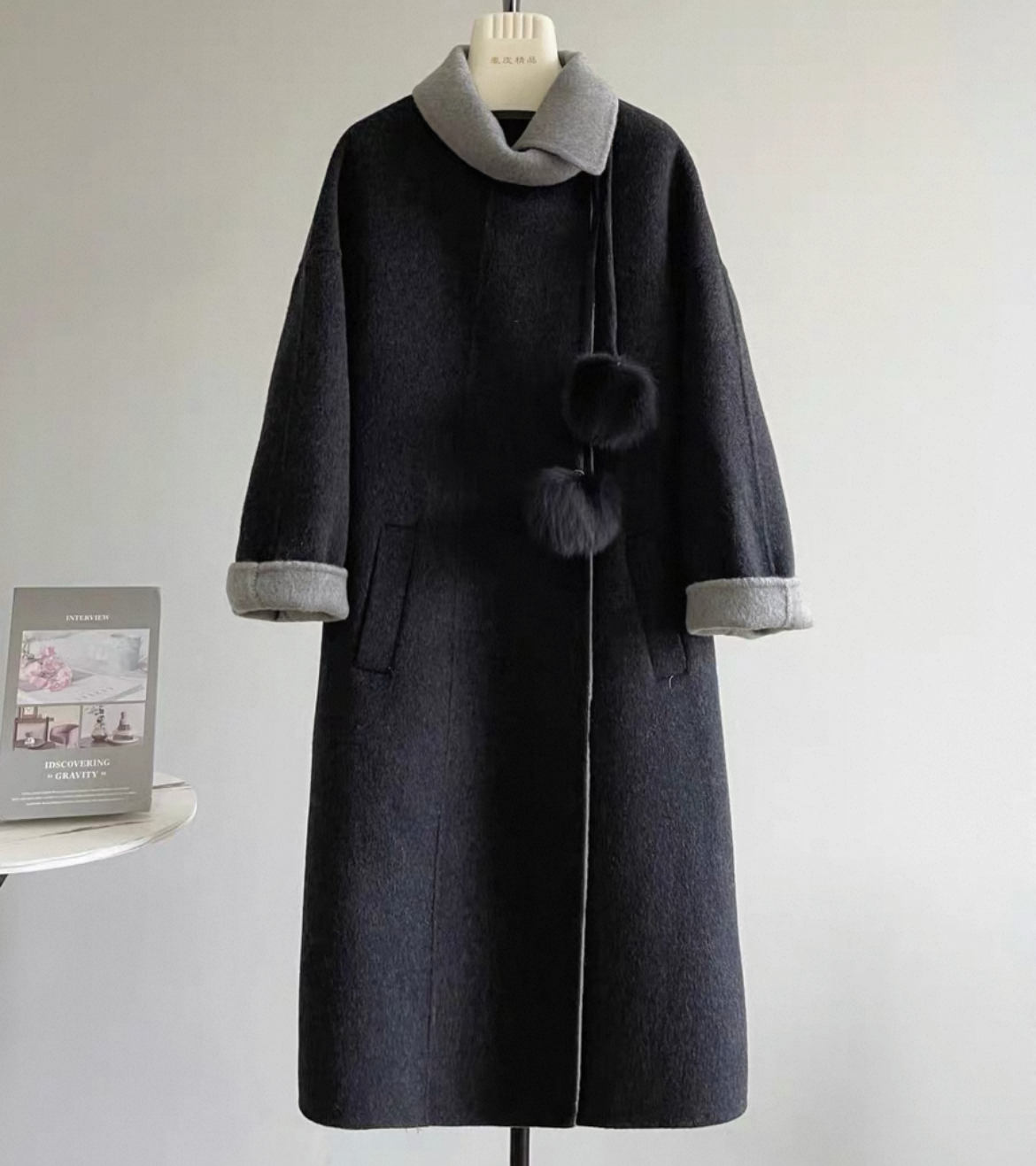 4色 保温力高い大人の羊毛（ウール）コート、防寒対策、保温力高い大人の冬コート、羊毛（ウール）70%、冬支度新作