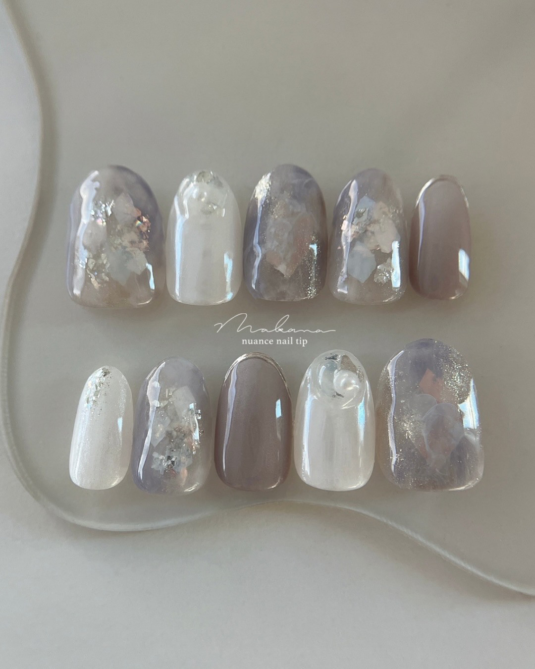 Blue Sapphire  |  ネイルチップ　ブライダル　結婚式　成人式　花嫁　オケージョン　ブルー　サファイア