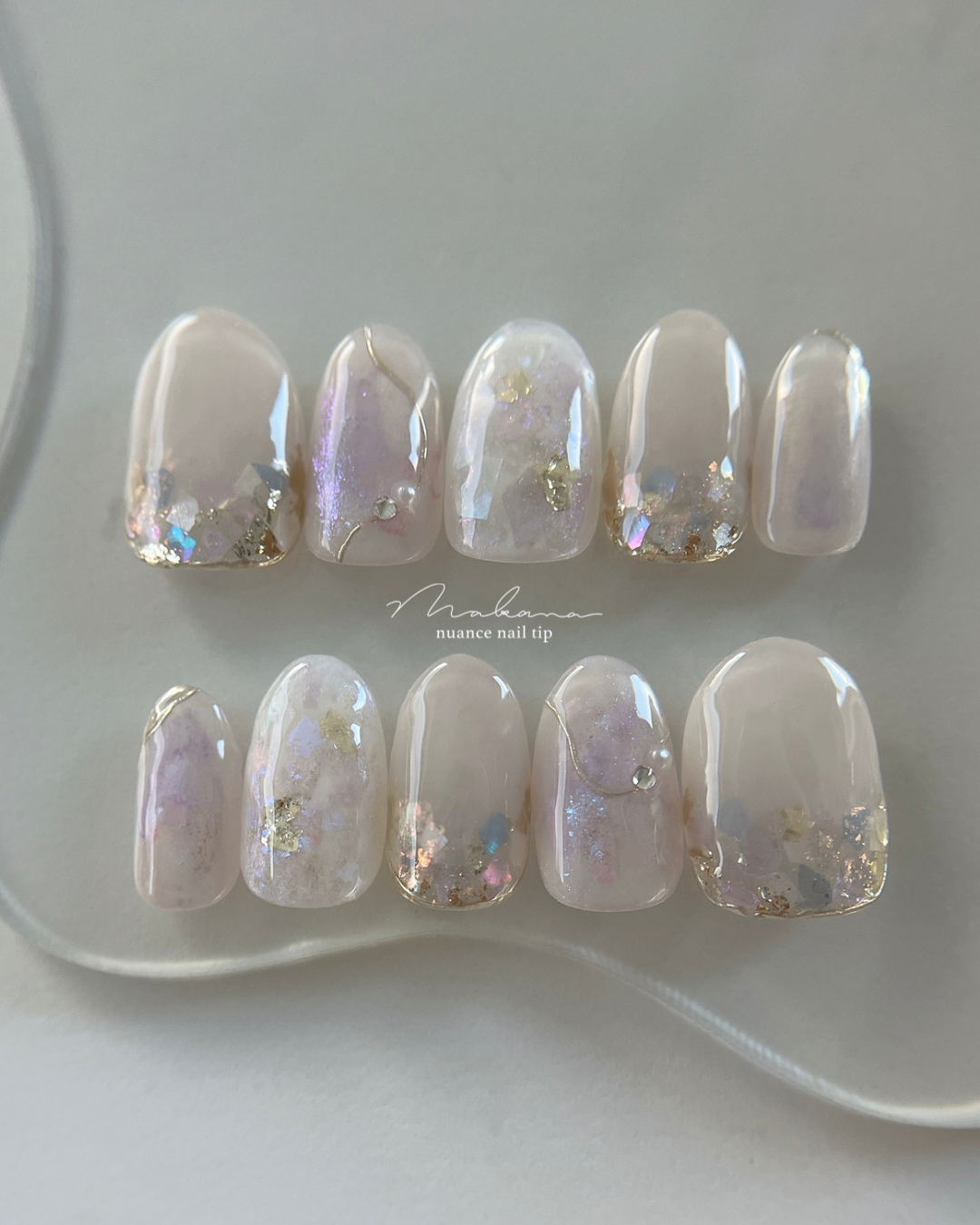 Lavender Dream  |  ネイルチップ　ブライダル　結婚式　成人式　花嫁　オケージョン　ラベンダー　お呼ばれ