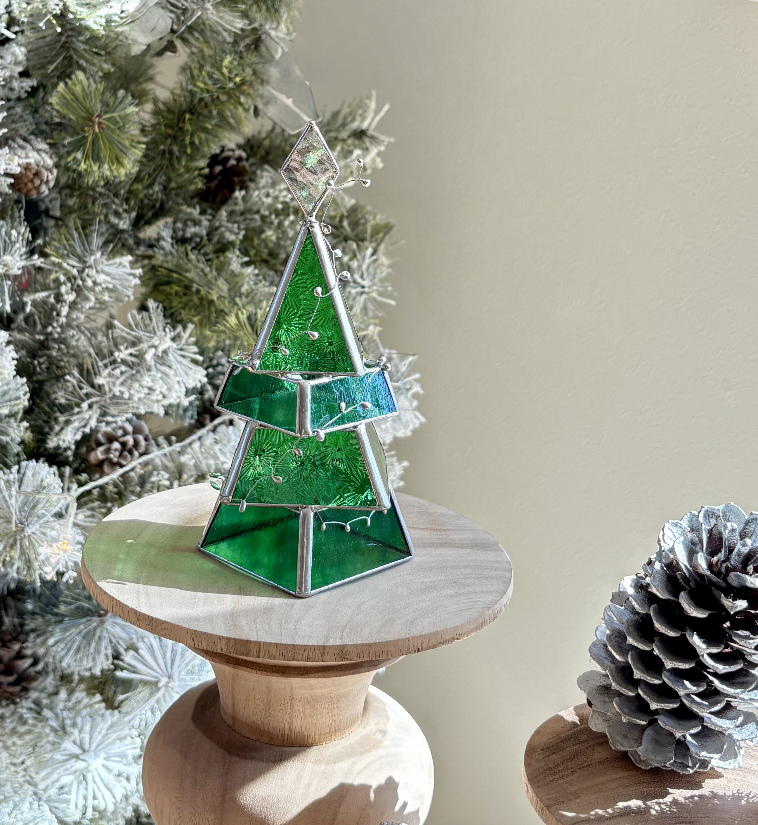 christmasツリー（グリーン）2025＊+ステンドグラス