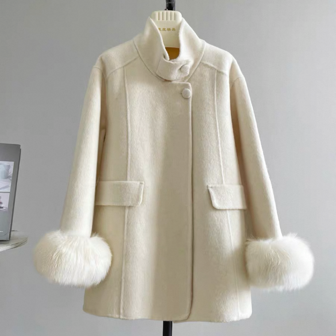 2色 保温力高い大人の羊毛（ウール）コート、防寒対策、保温力高い大人の冬コート、羊毛（ウール）70%、冬支度新作