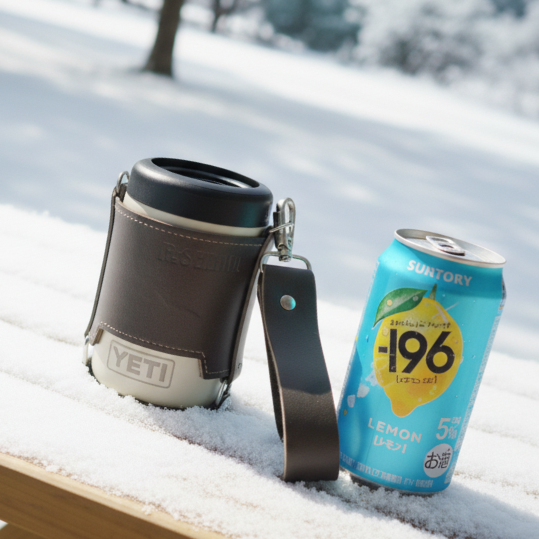 YETI／象印／スタンレー対応 水筒本革スリーブケース｜オーダー制作｜ハンドストラップ付 6,084円