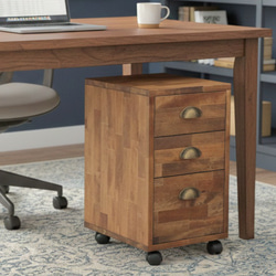 ●送料無料●鍵付き3段デスクチェスト 山善（YAMAZEN） デスクワゴン 3段 キャスター付き 鍵付き 幅39 奥行50