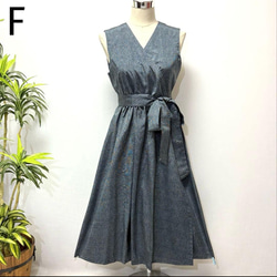 着物リメイク ワンピース ジャンパースカート 2WAY 花柄 Lサイズ