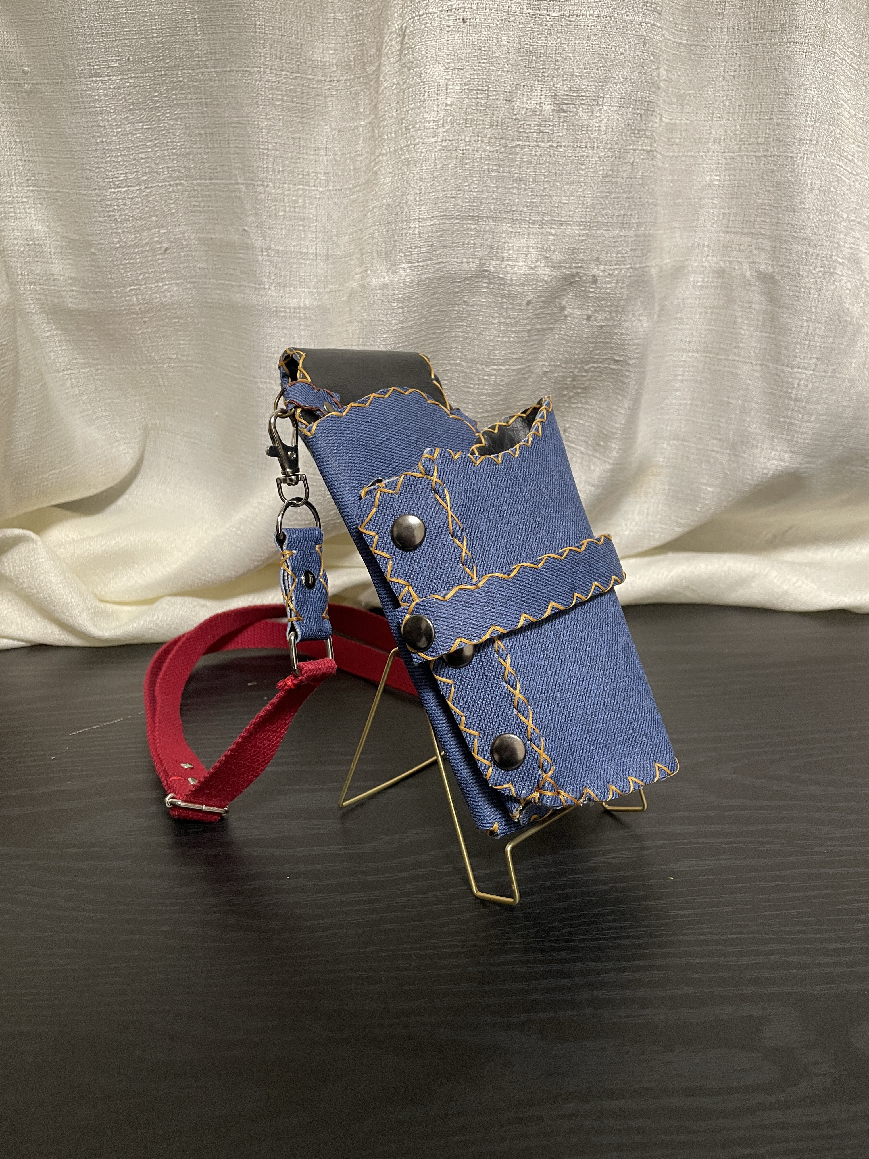 デニムレザーシザーケース　4丁