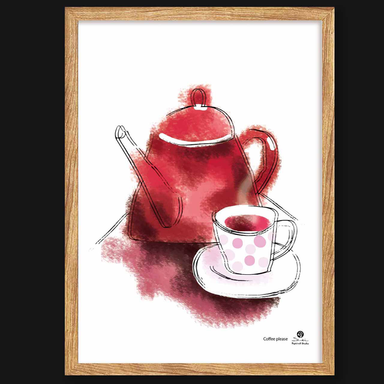 コーヒーどうぞ　送料無料　イラスト　お気に入り9600件突破　アートポスター　アート/sei検索新着順　3821